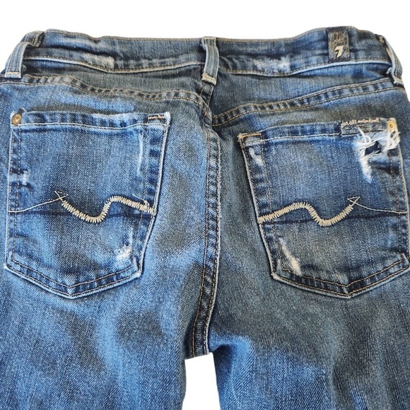 7 for Mankind‎ Roxana Distressed Jeans Size 25 - Picture 4 of 10